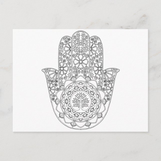 Hamsa Tree of Life Postcard (Front)