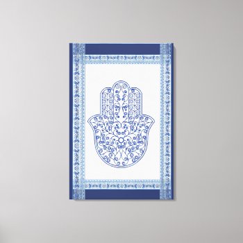 Hamsa*tunis*morocco*henna*blue Canvas Print by hennabyjessica at Zazzle