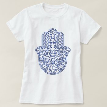 Hamsa*tunis*morocco*henna*blue T-shirt by hennabyjessica at Zazzle