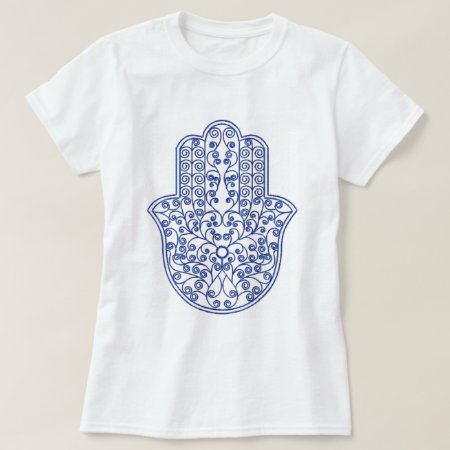 Hamsa*tunis*morocco*henna*blue T-shirt