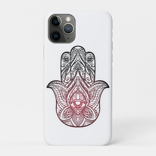 Hamsa with boho pattern  Case-Mate iPhone case (Back)