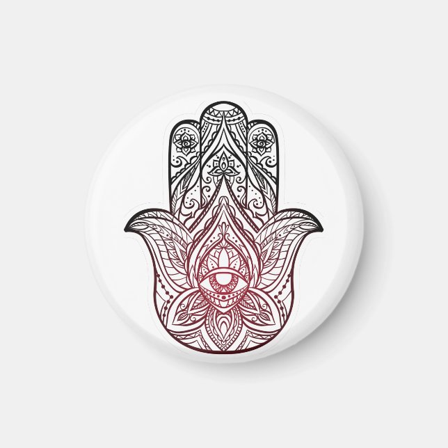 Hamsa with boho pattern  magnet (Front)