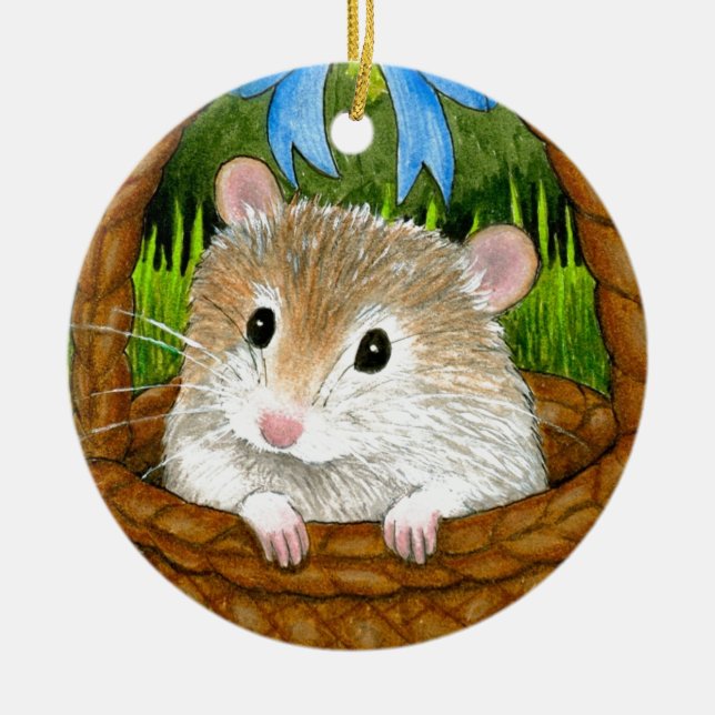 Hamster 14 ceramic ornament (Front)