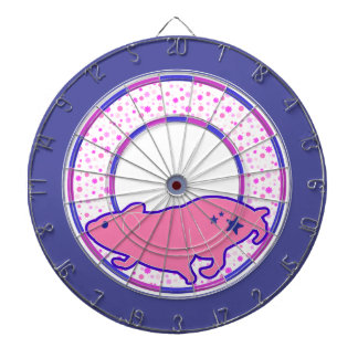 hamster and a wheel dart board