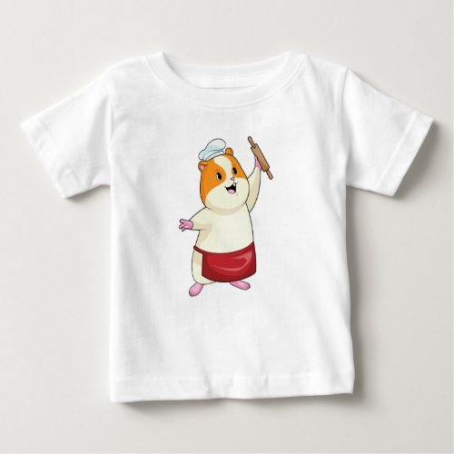 Hamster as Baker with Rolling pin Baby T_Shirt