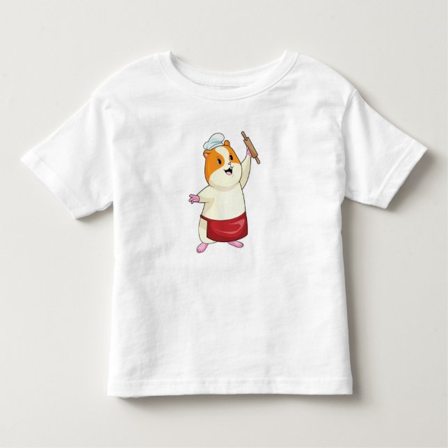Hamster as Baker with Rolling pin Toddler T-shirt (Front)