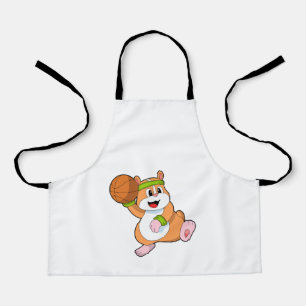 Hamster as Basketball player with Basketball Apron