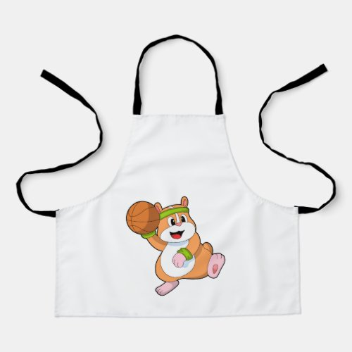 Hamster as Basketball player with Basketball Apron