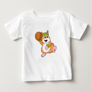 Hamster as Basketball player with Basketball Baby T-Shirt