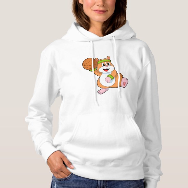 Hamster as Basketball player with Basketball Hoodie (Front)