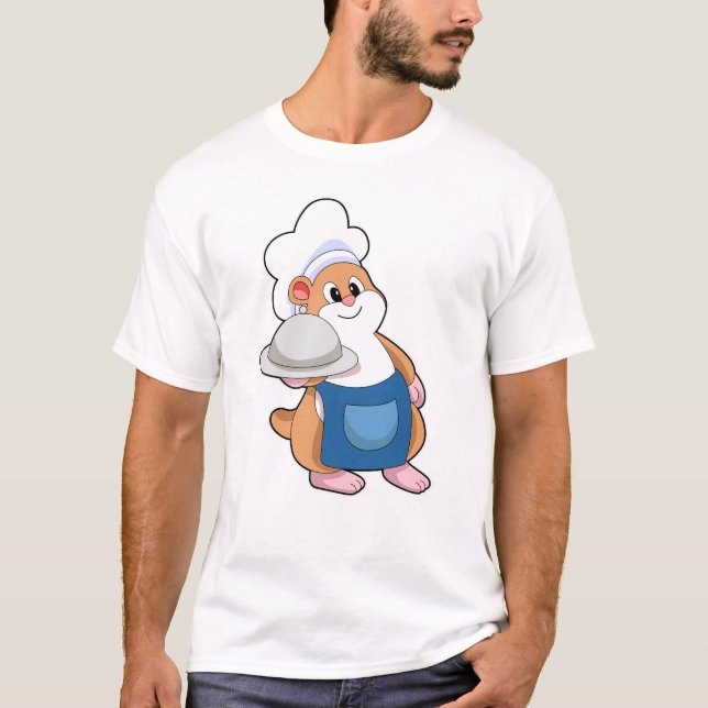 Hamster as Cook with Platter T-Shirt (Front)