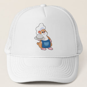 Hamster as Cook with Platter Trucker Hat
