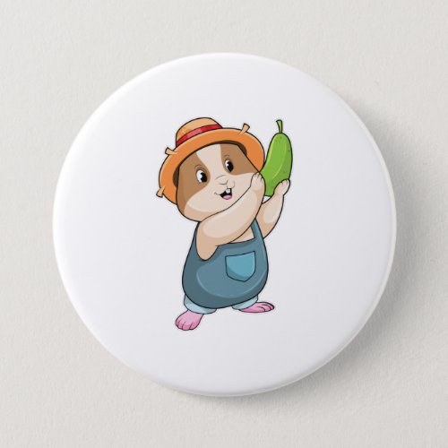 Hamster as Farmer with Zucchini Button