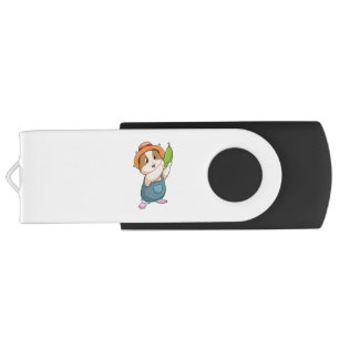 Hamster as Farmer with Zucchini Flash Drive