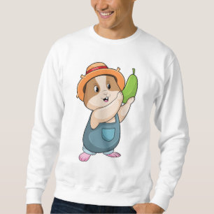 Hamster as Farmer with Zucchini Sweatshirt