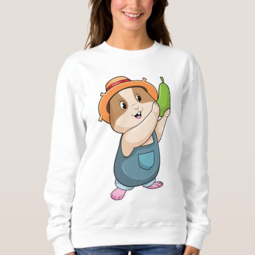 Hamster as Farmer with Zucchini Sweatshirt