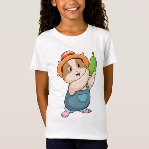 Hamster as Farmer with Zucchini T_Shirt