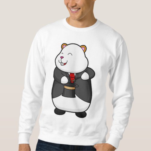 Hamster as Magician with Magic wand  Hat Sweatshirt