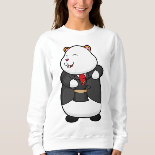 Hamster as Magician with Magic wand  Hat Sweatshirt