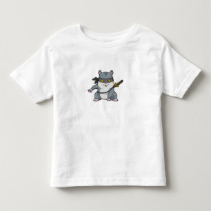 Hamster as Ninja at Martial arts with Sword Toddler T-shirt