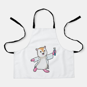 Hamster as Scientist with Test tube Apron