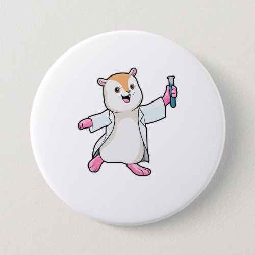 Hamster as Scientist with Test tube Button