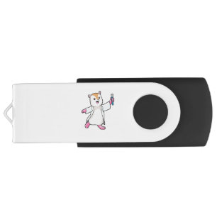 Hamster as Scientist with Test tube Flash Drive