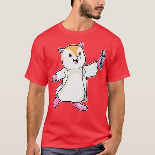 Hamster As Scientist With Test Tube  T_Shirt