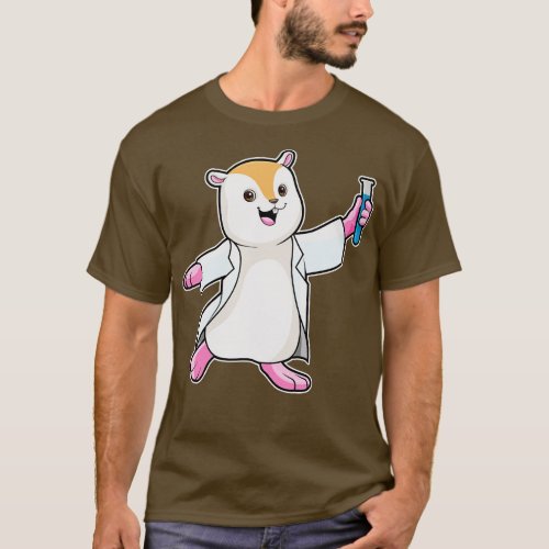 Hamster As Scientist With Test Tube  T_Shirt
