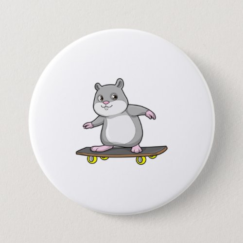 Hamster as Skater with Skateboard Button