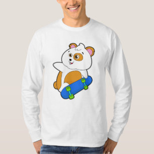 Hamster as Skater with Skateboard T-Shirt
