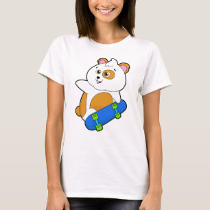 Hamster as Skater with Skateboard T-Shirt