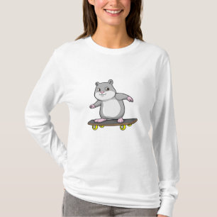 Hamster as Skater with Skateboard T-Shirt