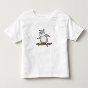 Hamster as Skater with Skateboard Toddler T-shirt