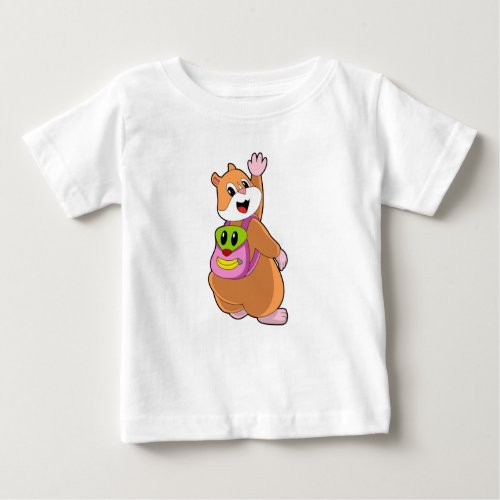 Hamster as Student with BackpackPNG Baby T_Shirt