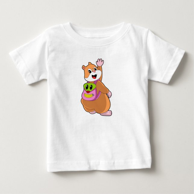 Hamster as Student with Backpack.PNG Baby T-Shirt (Front)