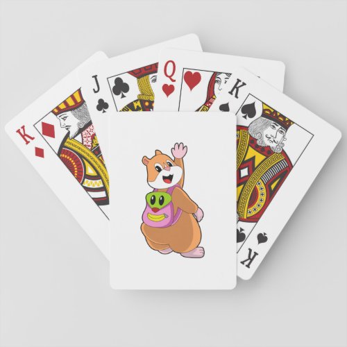 Hamster as Student with BackpackPNG Playing Cards