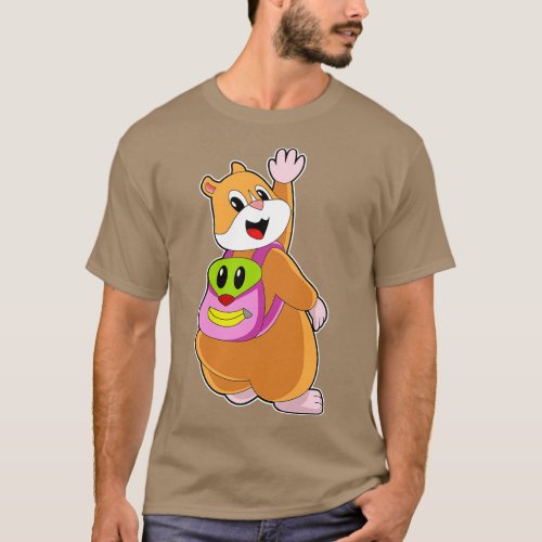 Hamster As Student With Backpack  T_Shirt