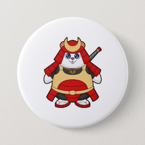 Hamster as Warrior with Armor Button