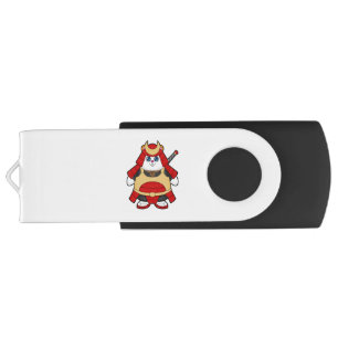 Hamster as Warrior with Armor Flash Drive