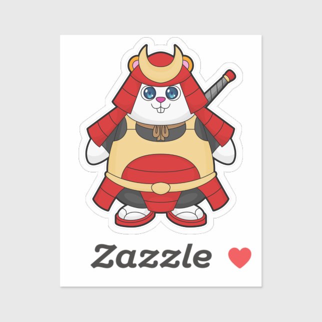 Hamster as Warrior with Armor Sticker (Sheet)