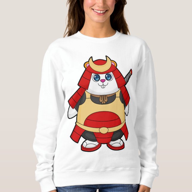 Hamster as Warrior with Armor Sweatshirt (Front)