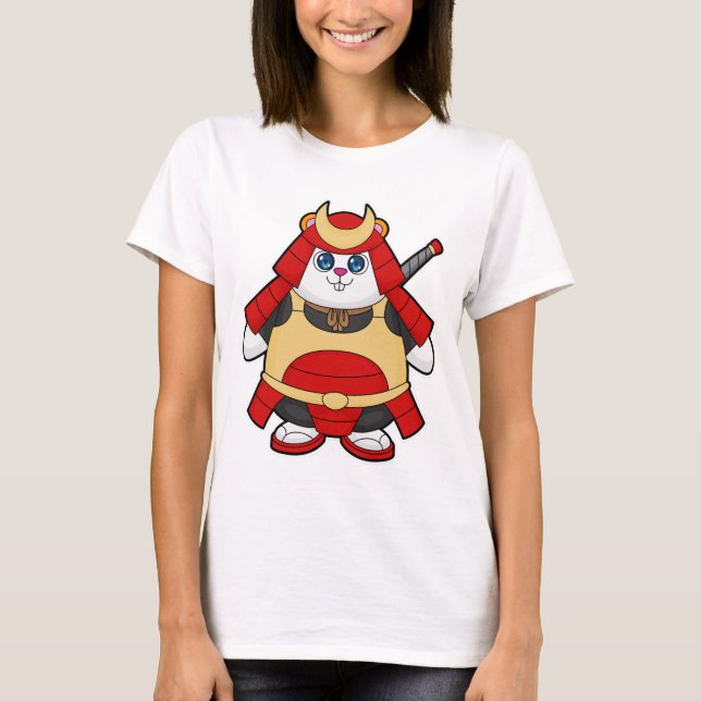 Hamster as Warrior with Armor T-Shirt (Front)