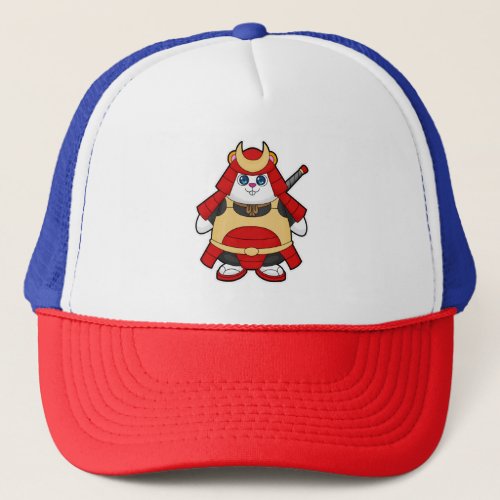 Hamster as Warrior with Armor Trucker Hat