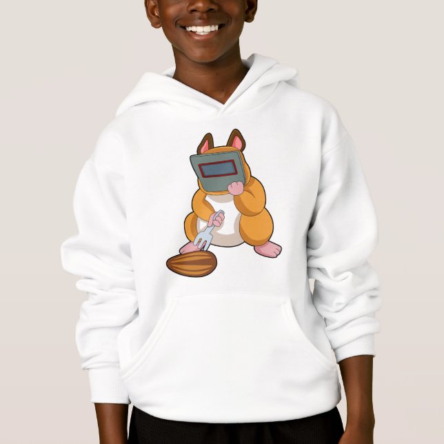 Hamster as Welder.PNG Hoodie (Front)