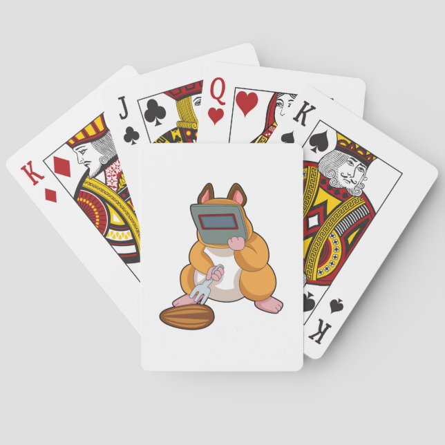 Hamster as Welder.PNG Poker Cards (Back)