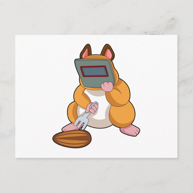 Hamster as Welder.PNG Postcard (Front)