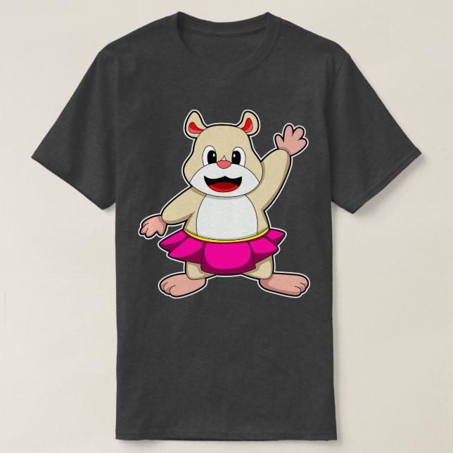 Hamster at Dance with Skirt T-Shirt (Design Front)