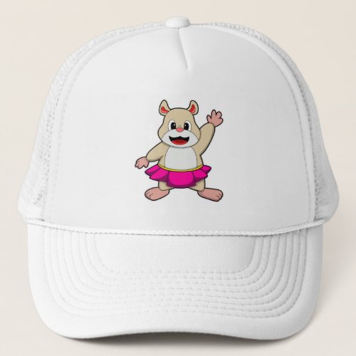 Hamster at Dance with Skirt Trucker Hat