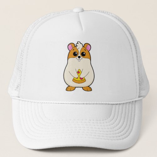 Hamster at Eating of Pizza Trucker Hat